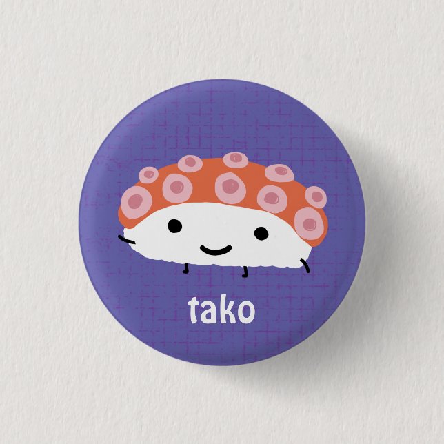 Badge Rond 2,50 Cm Sushi de poulpe (tako) (Devant)