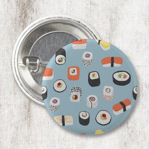 Badge Rond 2,50 Cm Sushi Nigiri Maki