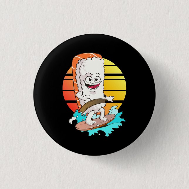 Badge Rond 2,50 Cm Sushi surf (Devant)
