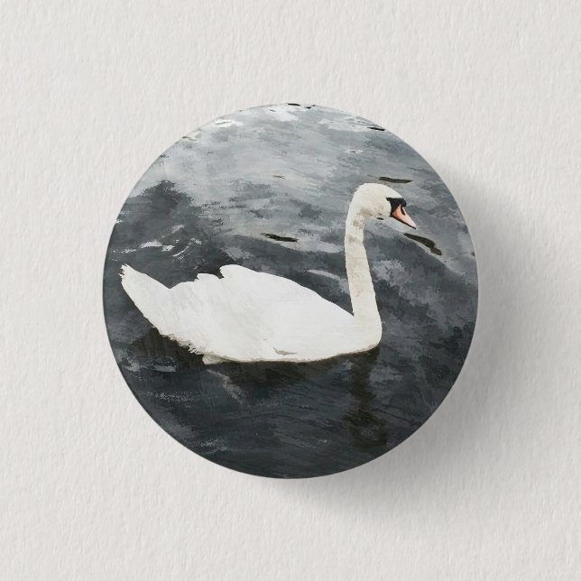 Badge Rond 2,50 Cm Swan impressionniste (Devant)
