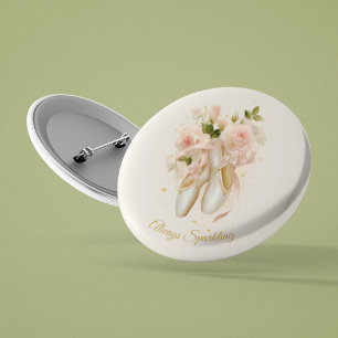 Badge Rond 2,50 Cm Sweet Rosé Ballet Soirée, sur mesure