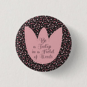 Badge Rond 2,50 Cm Sweet Simple Tulip Motif rose - Toutes les directi