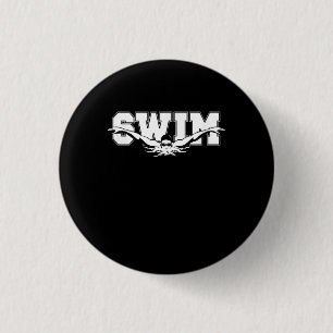 Badge Rond 2,50 Cm Swim Swimmers Compétitivité Natation Athlétisme Ca