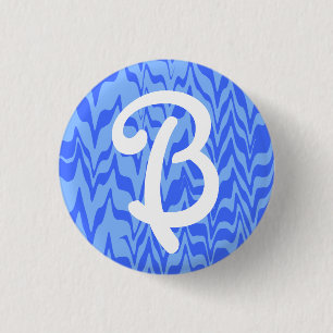 Badge Rond 2,50 Cm Swirl ZigZag Abstrait