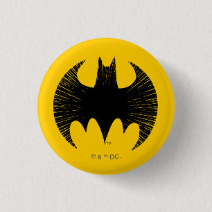 Badge Rond 2,50 Cm Symbole Batman   Logo Streak