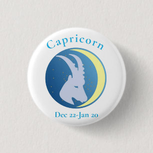 Badge Rond 2,50 Cm Symbole Capricorne Thunder_Cove