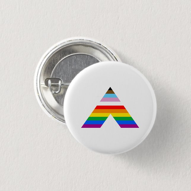 BADGE ROND 2,50 CM SYMBOLE D'ALLIÉ LGBTQ POC (Devant & derrière)