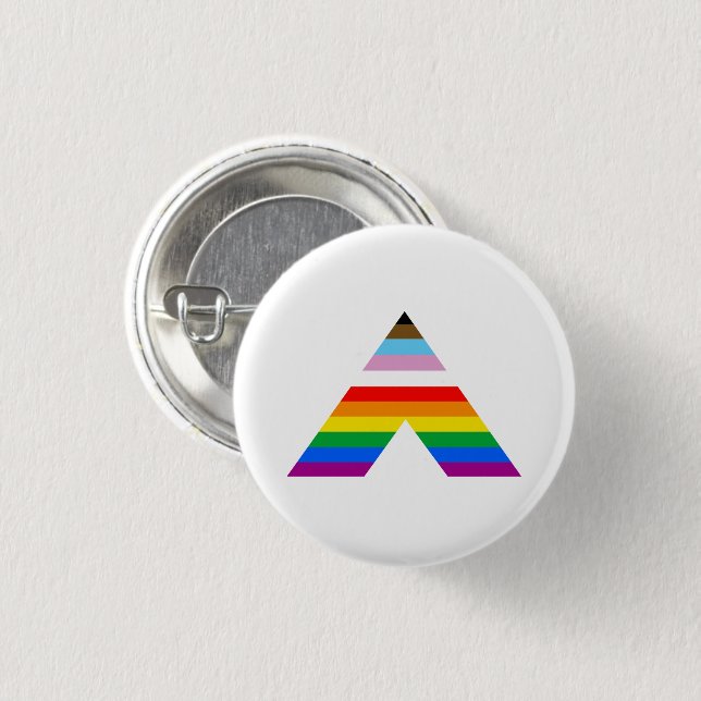 BADGE ROND 2,50 CM SYMBOLE D'ALLIÉ LGBTQ POC (Devant & derrière)
