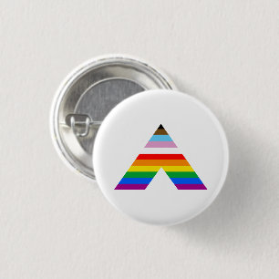 BADGE ROND 2,50 CM SYMBOLE D'ALLIÉ LGBTQ POC