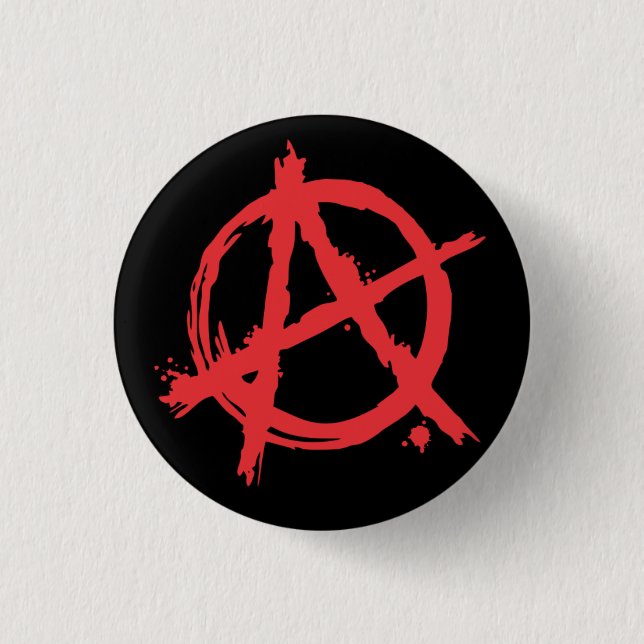 Badge Rond 2,50 Cm Symbole d'anarchie (Devant)