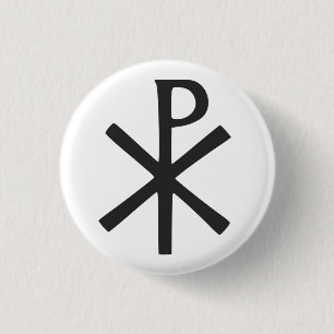 Badge Rond 2,50 Cm Symbole de Chi Rho