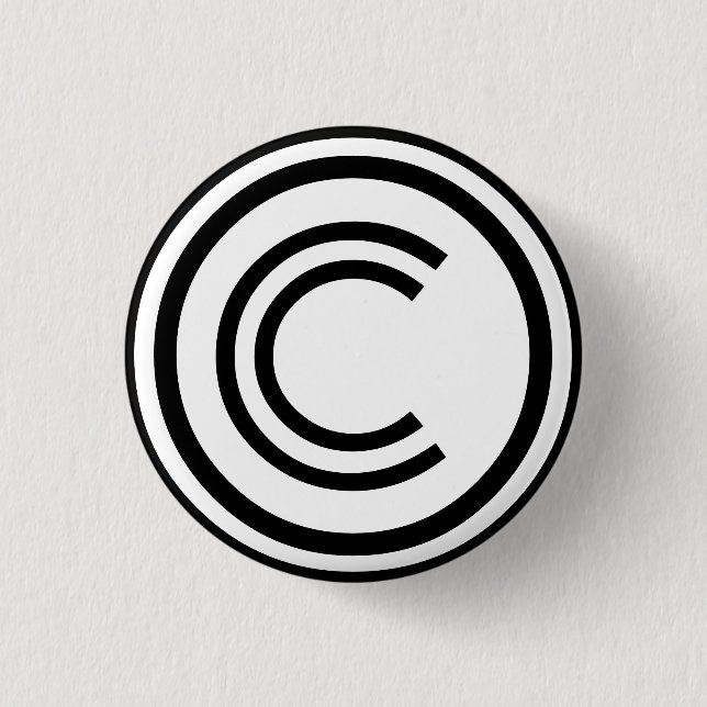 Badge Rond 2,50 Cm Symbole de copyright (Devant)