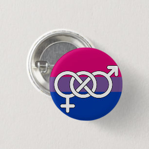 Badge Rond 2,50 Cm Symbole de la fierté bisexuelle
