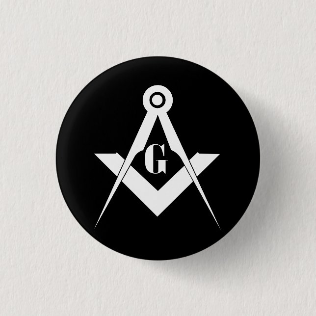 Badge Rond 2,50 Cm symbole de la franc-maçonnerie (Devant)