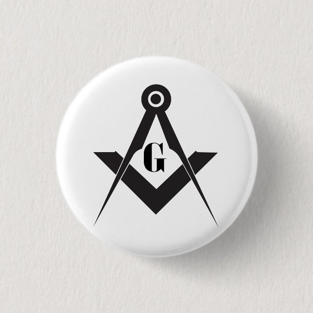 Badge Rond 2,50 Cm symbole de la franc-maçonnerie (Devant)