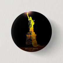 Symbole de la liberté : Bouton de voyage Statue de