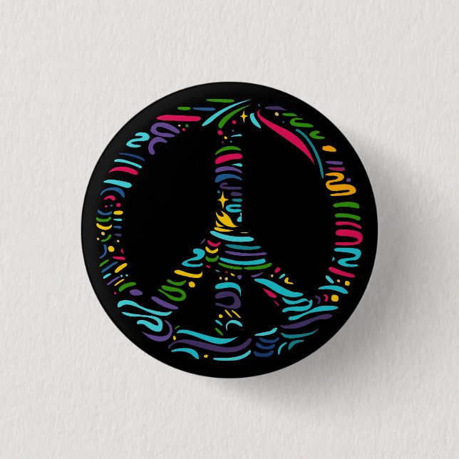 Badge Rond 2,50 Cm Symbole de la paix (Devant)