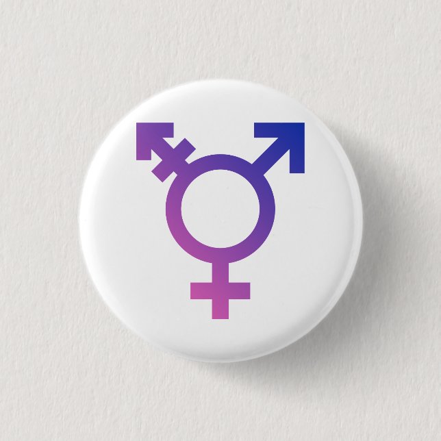 Badge Rond 2,50 Cm Symbole de transsexuel (Devant)