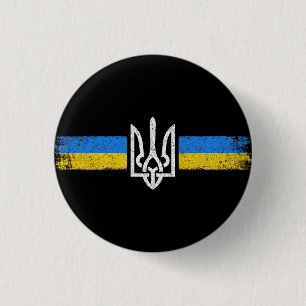 Badge Rond 2,50 Cm SYMBOLE DU Drapeau Ukraine