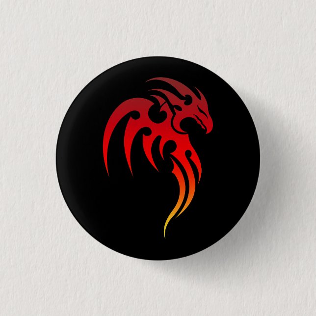 Badge Rond 2,50 Cm Symbole en hausse de tribal de Phoenix (Devant)