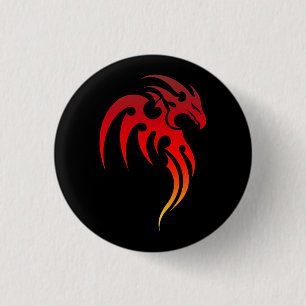 Badge Rond 2,50 Cm Symbole en hausse de tribal de Phoenix