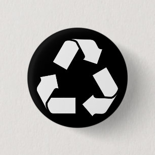 BADGE ROND 2,50 CM SYMBOLE RECYCLE
