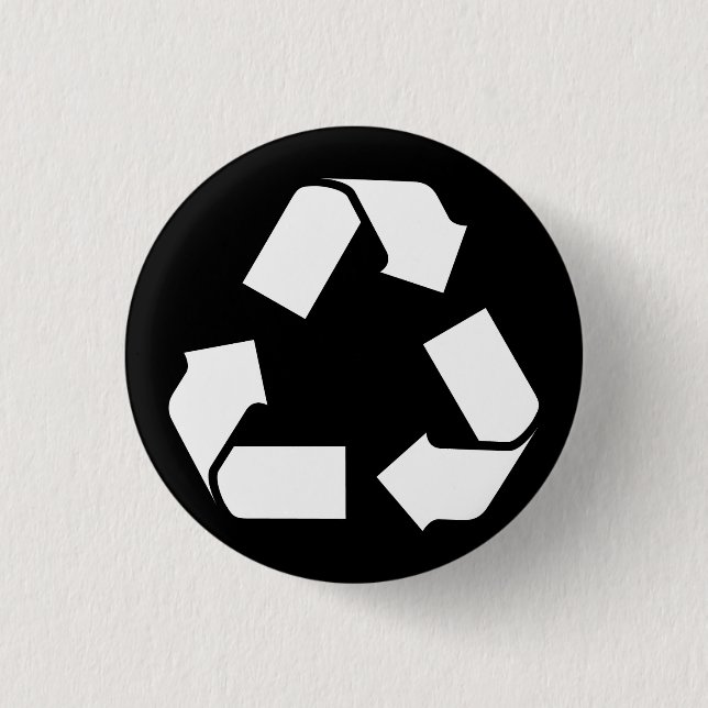 BADGE ROND 2,50 CM SYMBOLE RECYCLE (Devant)