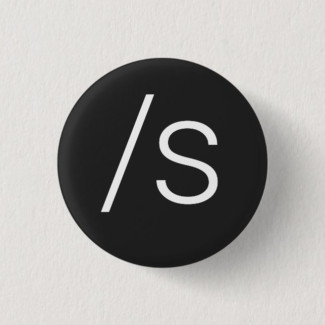 Badge Rond 2,50 Cm Symbole sarcasme barre oblique (Devant)