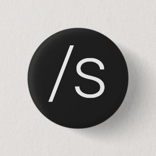 Badge Rond 2,50 Cm Symbole sarcasme barre oblique