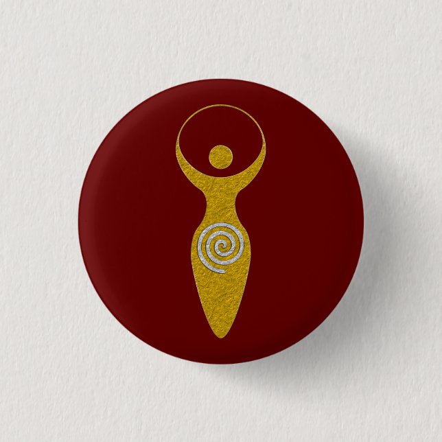 Badge Rond 2,50 Cm Symbole Spirituel - Déesse De La Terre Gaya 1 Cou  (Devant)