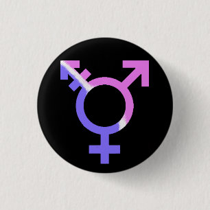 Badge Rond 2,50 Cm Symbole Trans