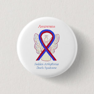 Badge Rond 2,50 Cm Syndrome de décès d'arythmie soudaine SADS Épingle