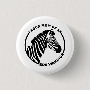 Badge Rond 2,50 Cm Syndrome d'Ehlers-Danlos Fière maman d'un guerrier