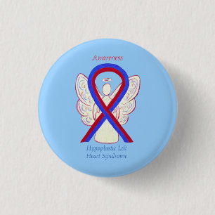 Badge Rond 2,50 Cm Syndrome du coeur gauche Hypoplastique Épingles 