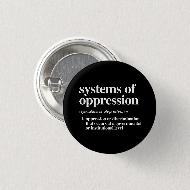 Badge Rond 2,50 Cm Systèmes de définition d'oppression (Devant & derrière)