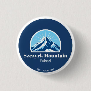 Badge Rond 2,50 Cm Szczyrk Mountain Pologne accessoire cadeau souveni