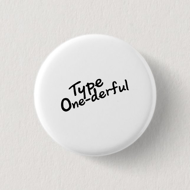 Badge Rond 2,50 Cm T1D Cadeaux Diabétiques (Devant)