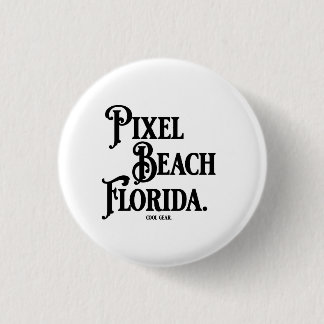 Badge Rond 2,50 Cm T-Shirt Pixel Beach Floride