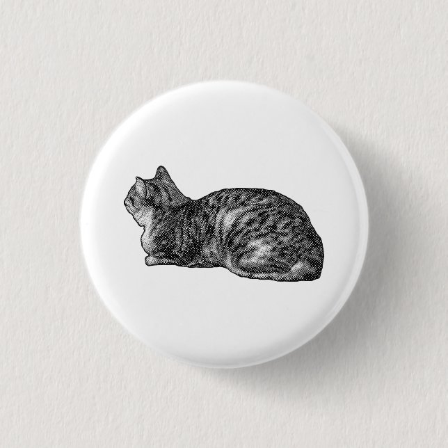 Badge Rond 2,50 Cm Tabby Minuscule, Big Poise (Devant)