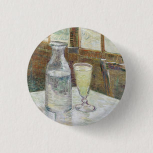 Badge Rond 2,50 Cm Table de café de Vincent Van Gogh avec absinthe