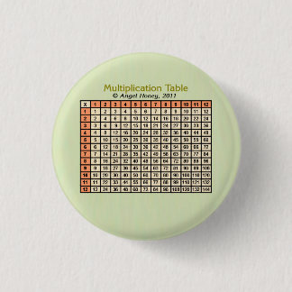 Badge Rond 2,50 Cm Tableau de multiplication orange AH2011