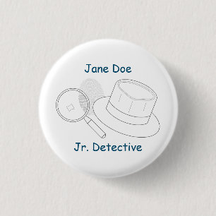 Badge Rond 2,50 Cm Tableau de preuves pour résoudre des énigmes crimi