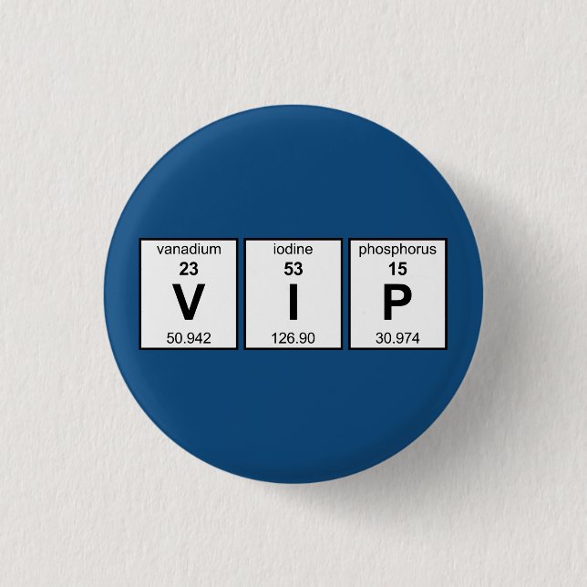 Badge Rond 2,50 Cm Tableau périodique de VIP (Devant)