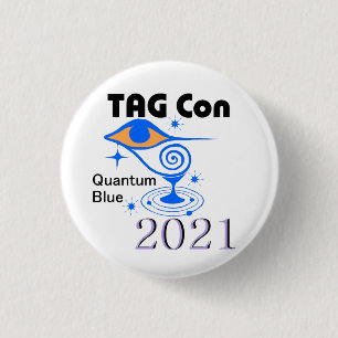 Badge Rond 2,50 Cm TAG Con 2021 - Bouton bleu quantique