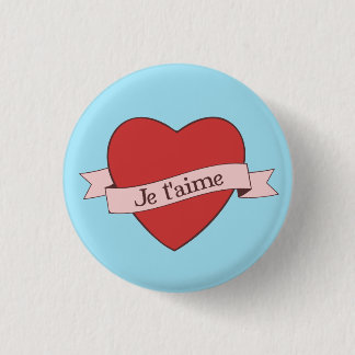 Badge Rond 2,50 Cm T'aime de Je