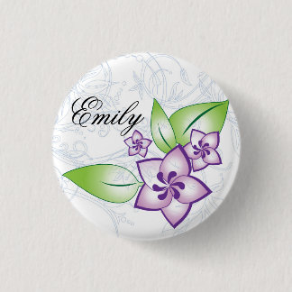 Badge Rond 2,50 Cm Talent assez pourpre de fleur