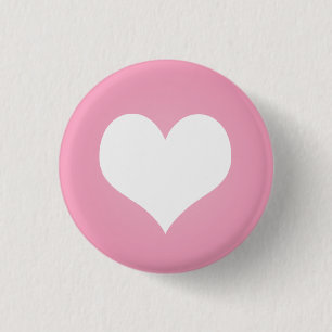Badge Rond 2,50 Cm Talent blanc de coeur