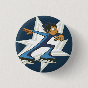 Badge Rond 2,50 Cm Talent Pinback de patineur artistique de sports