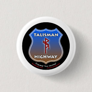 Badge Rond 2,50 Cm Talisman de la Route de la Reine des Runes