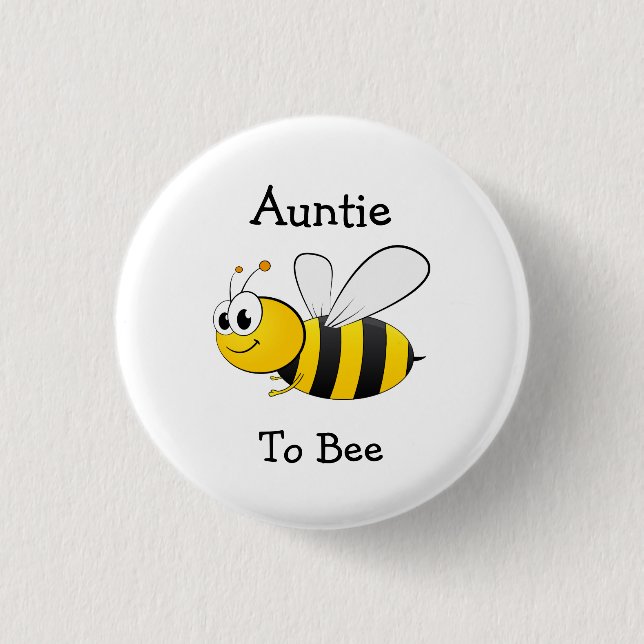 Badge Rond 2,50 Cm Tante À Être Bumble Bee Baby shower (Devant)